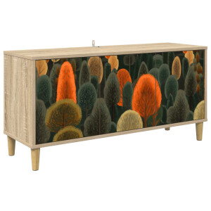 vidaXL Tv-meubel ZAANDAM 102 x 33 x 50 cm Sonoma Bewerkt hout