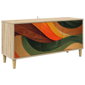 vidaXL Tv-meubel BONN 102 x 33 x 50 cm Sonoma Bewerkt hout