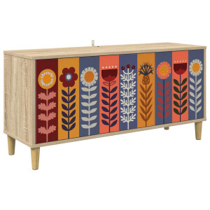 vidaXL Tv-meubel ESSEN 102 x 33 x 50 cm Sonoma Bewerkt hout