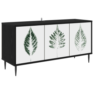 vidaXL Tv-meubel HANAU 102 x 33 x 51 cm Zwart eiken Bewerkt hout