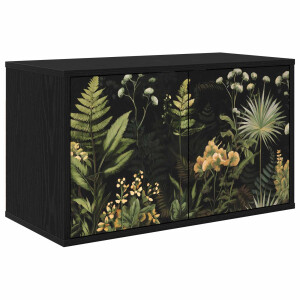 vidaXL Wandgemonteerd tv-meubel RHENEN 69 x 33 x 40 cm Zwart eiken