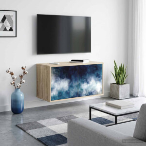 vidaXL Wandgemonteerd tv-meubel RAALTE 69 x 33 x 40 cm Sonoma Eiken