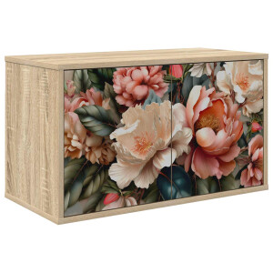 vidaXL Wandgemonteerd tv-meubel BORNE 69 x 33 x 40 cm Sonoma Eiken