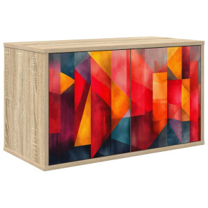 vidaXL Wandgemonteerd tv-meubel HEESCH 69 x 33 x 40 cm Sonoma Eiken
