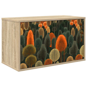 vidaXL Wandgemonteerd tv-meubel ZAANDAM 69 x 33 x 40 cm Sonoma Eiken