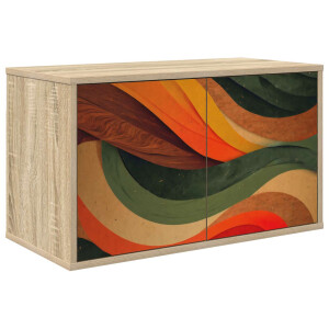 vidaXL Wandgemonteerd tv-meubel BONN 69 x 33 x 40 cm Sonoma Eiken