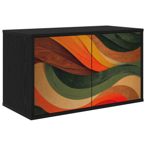 vidaXL Wandgemonteerd tv-meubel BONN 69 x 33 x 40 cm Zwart eiken