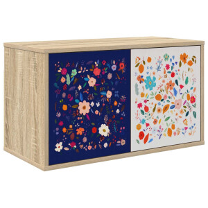 vidaXL Wandgemonteerd tv-meubel MAINZ 69 x 33 x 40 cm Sonoma Eiken