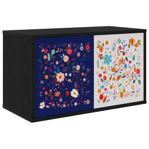 vidaXL Wandgemonteerd tv-meubel MAINZ 69 x 33 x 40 cm Zwart eiken