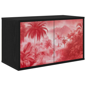 vidaXL Wandgemonteerd tv-meubel AACHEN 69 x 33 x 40 cm Zwart eiken