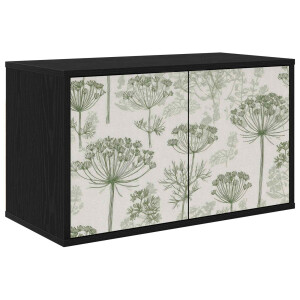 vidaXL Wandgemonteerd tv-meubel GOTHA 69 x 33 x 40 cm Zwart eiken