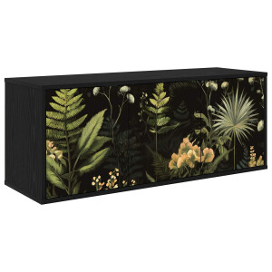 vidaXL Wandgemonteerd tv-meubel RHENEN 102 x 33 x 40 cm Zwart eiken