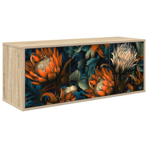 vidaXL Wandgemonteerd tv-meubel LOCHEM 102 x 33 x 40 cm Sonoma Eiken