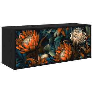 vidaXL Wandgemonteerd tv-meubel LOCHEM 102 x 33 x 40 cm Zwart eiken