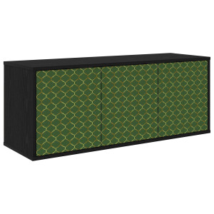 vidaXL Wandgemonteerd tv-meubel GELEEN 102 x 33 x 40 cm Zwart eiken