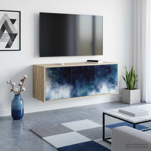 vidaXL Wandgemonteerd tv-meubel RAALTE 102 x 33 x 40 cm Sonoma Eiken
