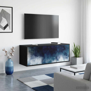vidaXL Wandgemonteerd tv-meubel RAALTE 102 x 33 x 40 cm Zwart eiken