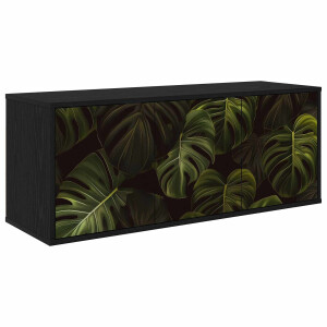 vidaXL Wandgemonteerd tv-meubel ELBURG 102 x 33 x 40 cm Zwart eiken