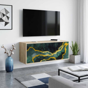vidaXL Wandgemonteerd tv-meubel WIJHE 102 x 33 x 40 cm Sonoma Eiken