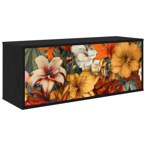 vidaXL Wandgemonteerd tv-meubel GENNEP 102 x 33 x 40 cm Zwart eiken