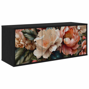 vidaXL Wandgemonteerd tv-meubel BORNE 102 x 33 x 40 cm Zwart eiken