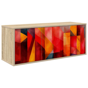 vidaXL Wandgemonteerd tv-meubel HEESCH 102 x 33 x 40 cm Sonoma Eiken