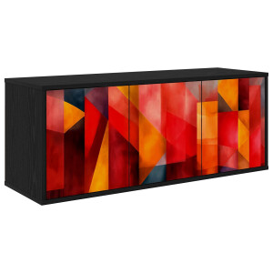 vidaXL Wandgemonteerd tv-meubel HEESCH 102 x 33 x 40 cm Zwart eiken
