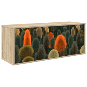 vidaXL Wandgemonteerd tv-meubel ZAANDAM 102 x 33 x 40 cm Sonoma Eiken