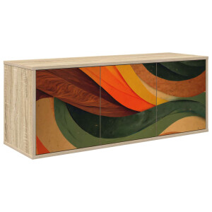 vidaXL Wandgemonteerd tv-meubel BONN 102 x 33 x 40 cm Sonoma Eiken