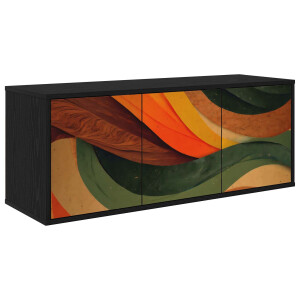 vidaXL Wandgemonteerd tv-meubel BONN 102 x 33 x 40 cm Zwart eiken