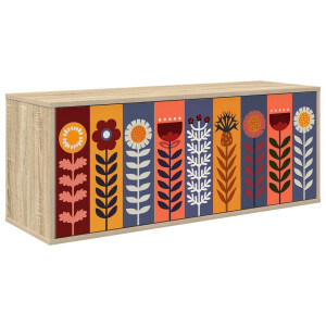 vidaXL Wandgemonteerd tv-meubel ESSEN 102 x 33 x 40 cm Sonoma Eiken
