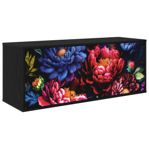 vidaXL Wandgemonteerd tv-meubel KIEL 102 x 33 x 40 cm Zwart eiken