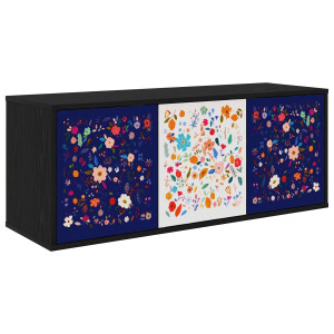 vidaXL Wandgemonteerd tv-meubel MAINZ 102 x 33 x 40 cm Zwart eiken