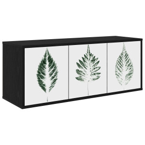 vidaXL Wandgemonteerd tv-meubel HANAU 102 x 33 x 40 cm Zwart eiken
