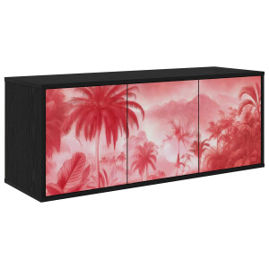vidaXL Wandgemonteerd tv-meubel AACHEN 102 x 33 x 40 cm Zwart eiken