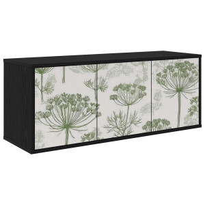vidaXL Wandgemonteerd tv-meubel GOTHA 102 x 33 x 40 cm Zwart eiken