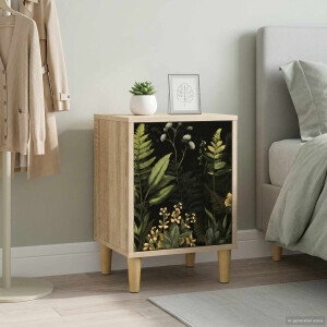 vidaXL Nachtkastje RHENEN Sonoma Eiken 36 x 33 x 50 cm Bewerkt hout