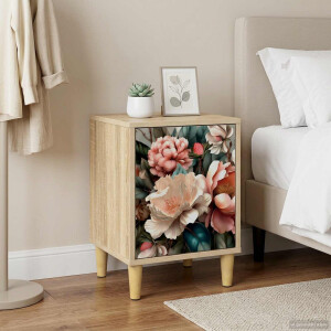 vidaXL Nachtkastje BORNE Sonoma Eiken 36 x 33 x 50 cm Bewerkt hout