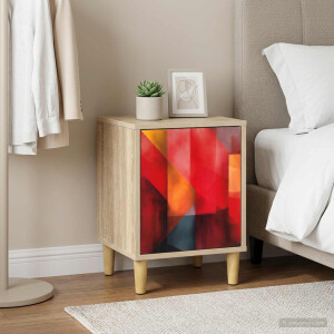 vidaXL Nachtkastje HEESCH Sonoma Eiken 36 x 33 x 50 cm Bewerkt hout