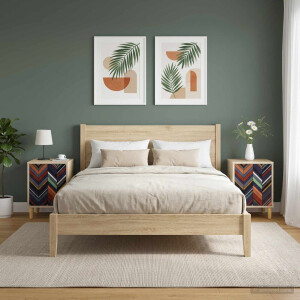 vidaXL Nachtkastje OMMEN 2 st Sonoma Eiken 36 x 33 x 50 cm