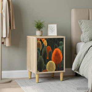 vidaXL Nachtkastje ZAANDAM Sonoma Eiken 36 x 33 x 50 cm Bewerkt hout