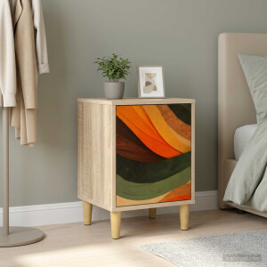 vidaXL Nachtkastje BONN Sonoma Eiken 36 x 33 x 50 cm Bewerkt hout