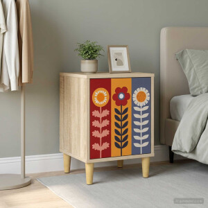 vidaXL Nachtkastje ESSEN Sonoma Eiken 36 x 33 x 50 cm Bewerkt hout