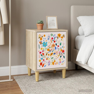 vidaXL Nachtkastje MAINZ Sonoma Eiken 36 x 33 x 50 cm Bewerkt hout