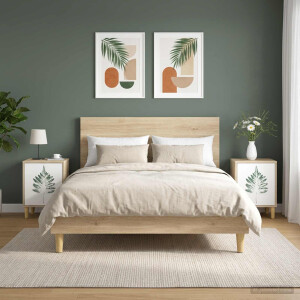 vidaXL Nachtkastje HANAU 2 st Sonoma Eiken 36 x 33 x 50 cm