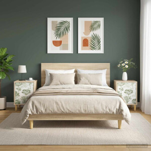 vidaXL Nachtkastje GOTHA 2 st Sonoma Eiken 36 x 33 x 50 cm