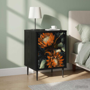 vidaXL Nachtkastje LOCHEM 2 st Zwart eiken 36 x 33 x 51 cm