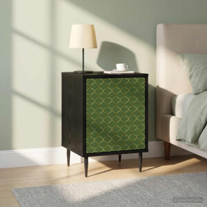 vidaXL Nachtkastje GELEEN 2 st Zwart eiken 36 x 33 x 51 cm