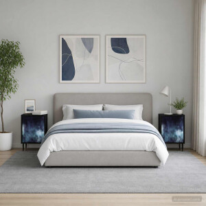vidaXL Nachtkastje RAALTE 2 st Zwart eiken 36 x 33 x 51 cm