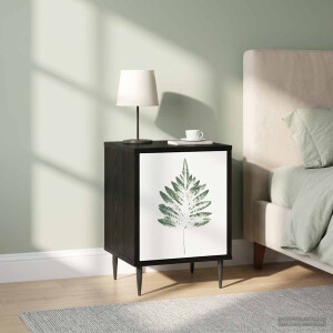 vidaXL Nachtkastje HANAU 2 st Zwart eiken 36 x 33 x 51 cm Bewerkt hout